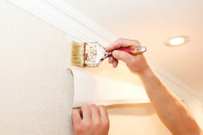 Pose de papier peint aux Champeaux — revêtements muraux et toiles de verre